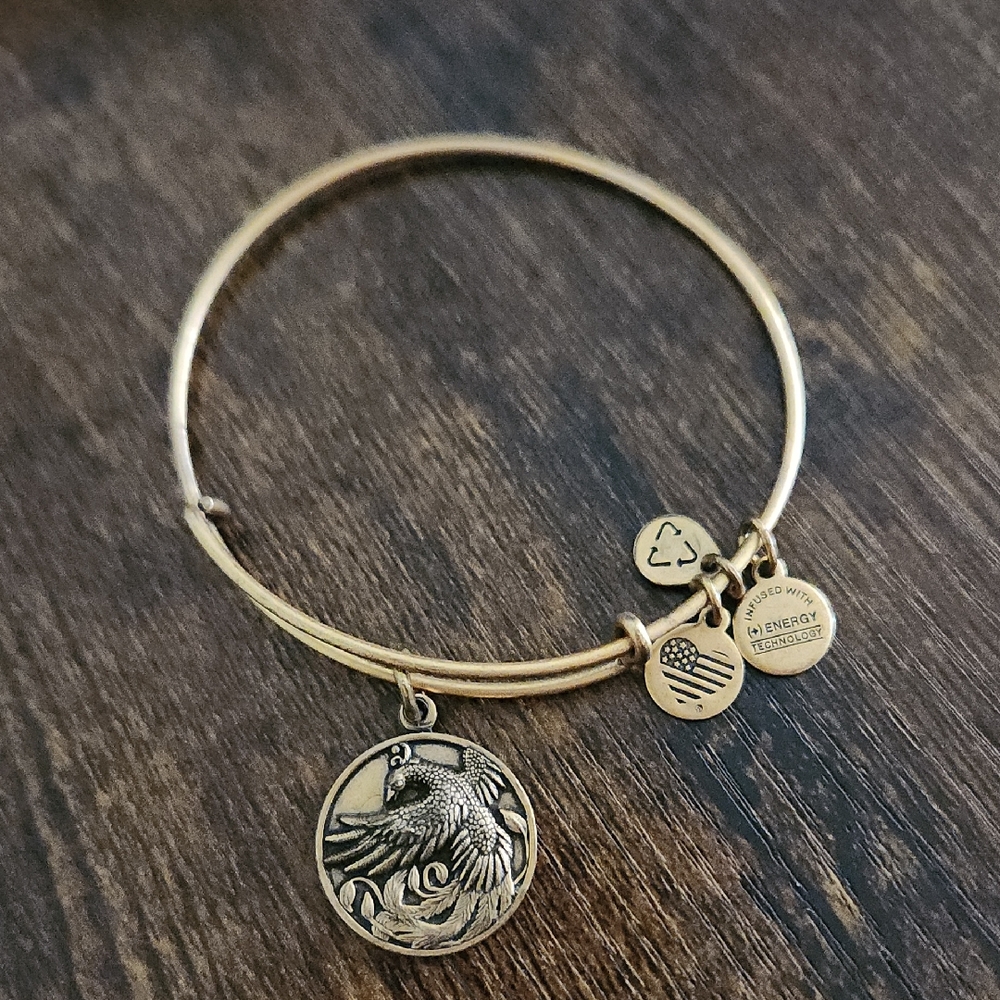 Alex and Ani Gold Phoenix Charm Bracelet
